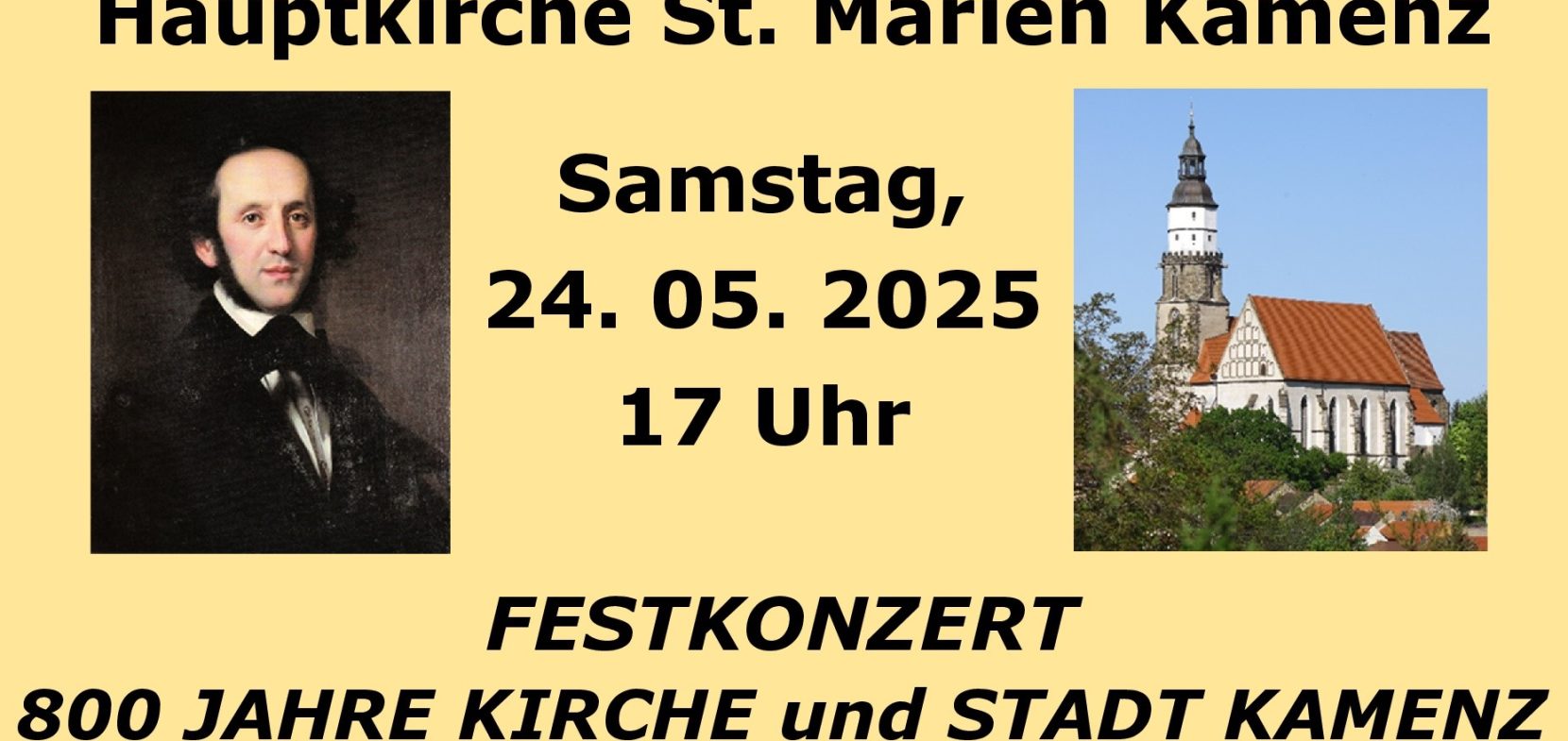 24. Mai 2025 – Chorsinfonisches Konzert anlässlich der 800-Jahr Feier der Stadt Kamenz